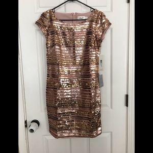Eliza J. Sequin Cap Sleeve Mini Dress Size 6